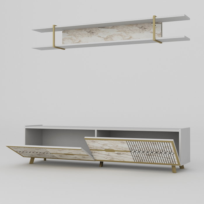 Hanah Home Frida - Mueble de TV Blanco